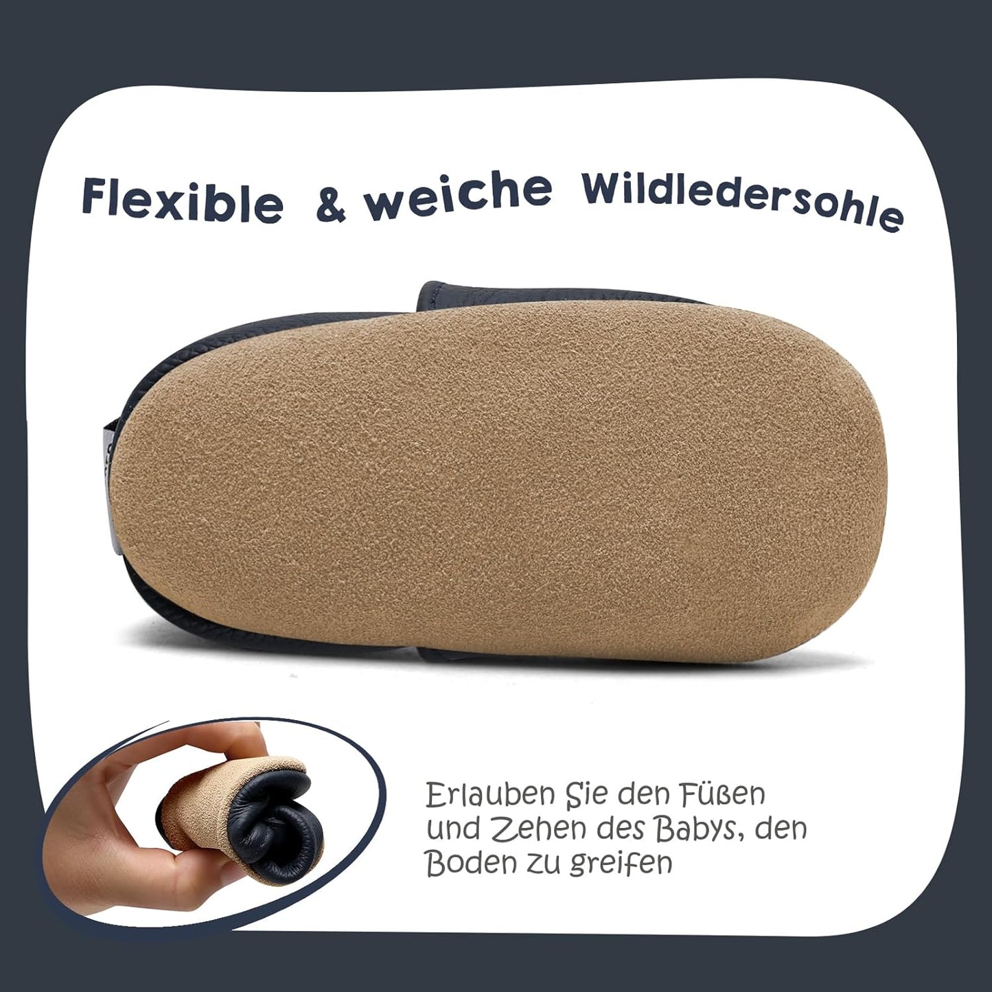 IceUnicorn Krabbelschuhe Baby Jungen Mädchen Lauflernschuhe Baby Weicher Leder Babyhausschuhe Kleinkind Babyschuhe