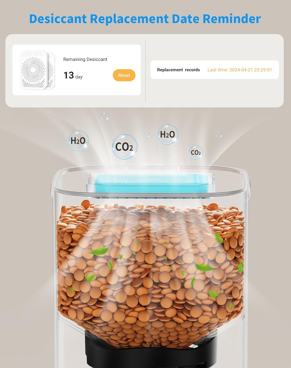 HoneyGuaridan Automatic Cat Feeders for 2 Cats, 3.5L Cat Food Dispenser with Double Bowls,Two Way Splitter Timed Cat Feeder for Dry Food, Programmable 1-6 Meals Control, Dual Power Supply, 10s Call