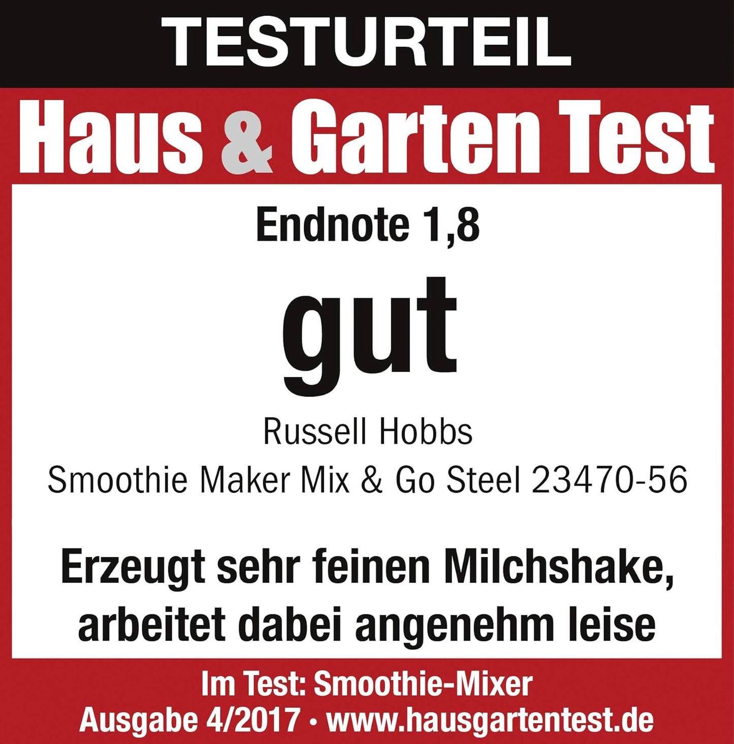 Russell Hobbs Mixer - Standmixer & Smoothie Maker to go [23.500 U/min Power-Motor] inkl. 2x Mixbehälter 600ml (BPA-frei, spülmaschinen- & bruchfest inkl. Deckel) Zerkleinerer, Edelstahl, 23470-56