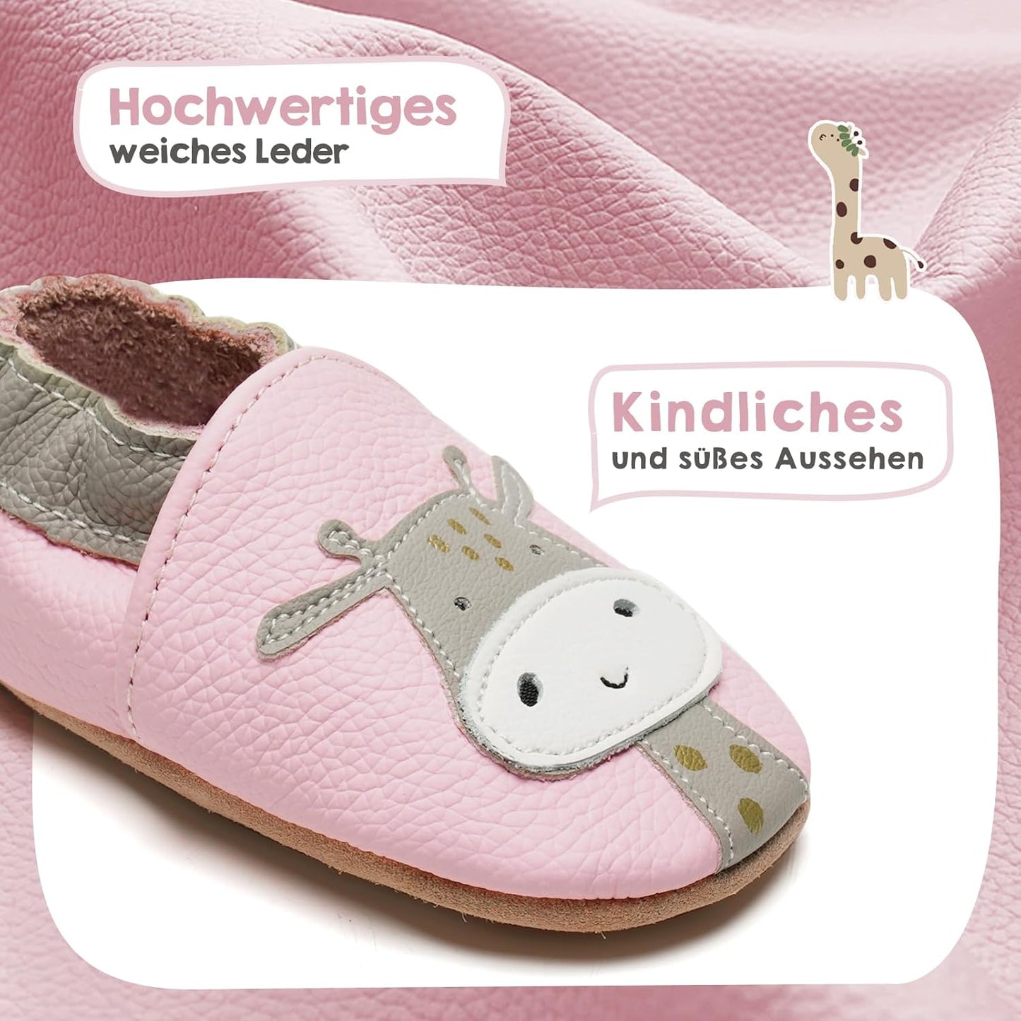 IceUnicorn Krabbelschuhe Baby Jungen Mädchen Lauflernschuhe Baby Weicher Leder Babyhausschuhe Kleinkind Babyschuhe