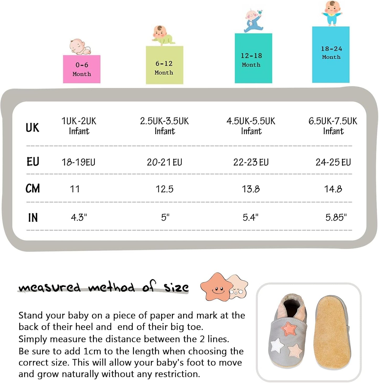 IceUnicorn Krabbelschuhe Baby Lauflernschuhe Jungen Mädchen Weicher Leder Babyhausschuhe Kleinkind Rutschfeste Lederschuhe Baby