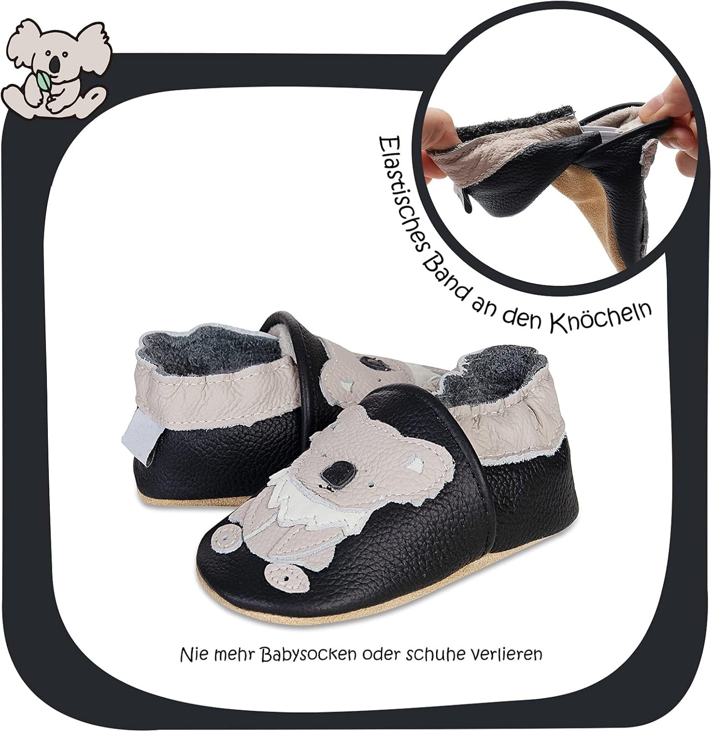 IceUnicorn Krabbelschuhe Baby Lauflernschuhe Jungen Mädchen Weicher Leder Babyhausschuhe Kleinkind Rutschfeste Lederschuhe Baby