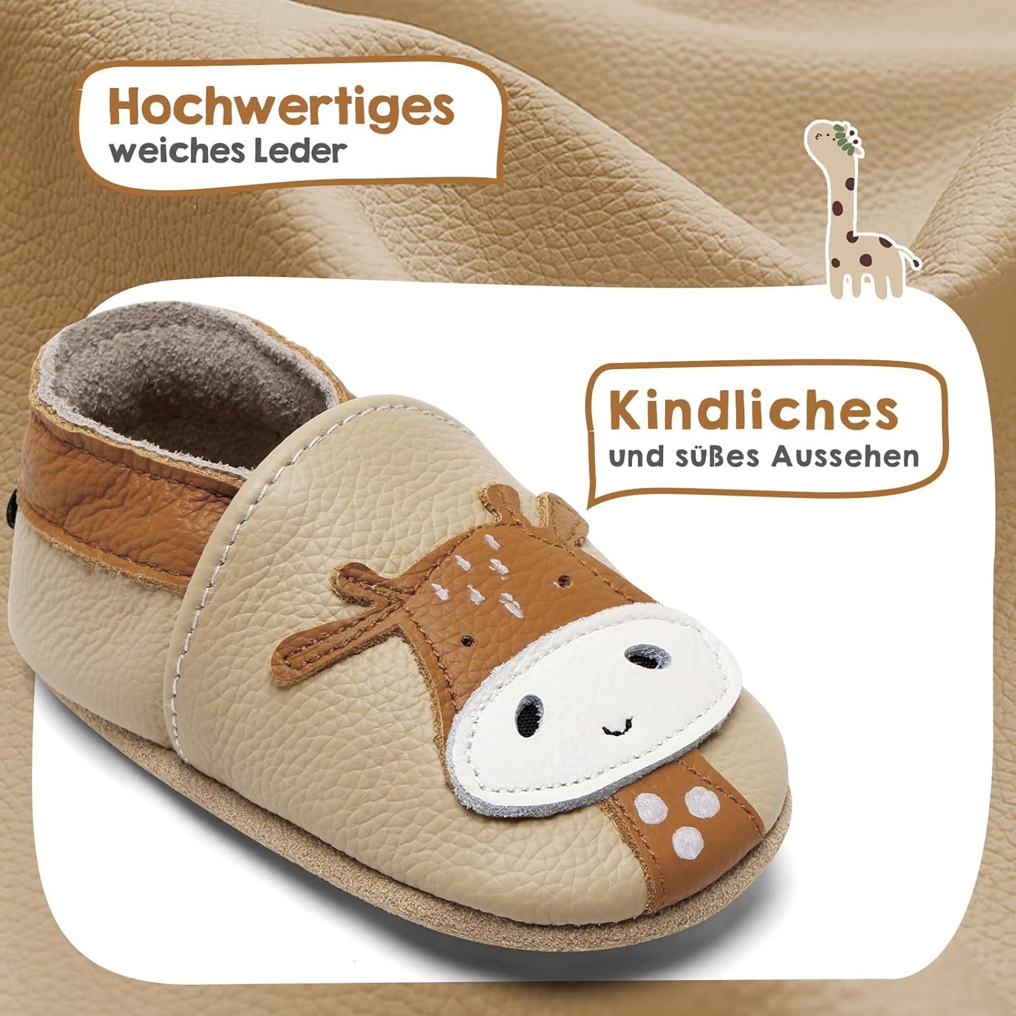 IceUnicorn Krabbelschuhe Baby Jungen Mädchen Lauflernschuhe Baby Weicher Leder Babyhausschuhe Kleinkind Babyschuhe
