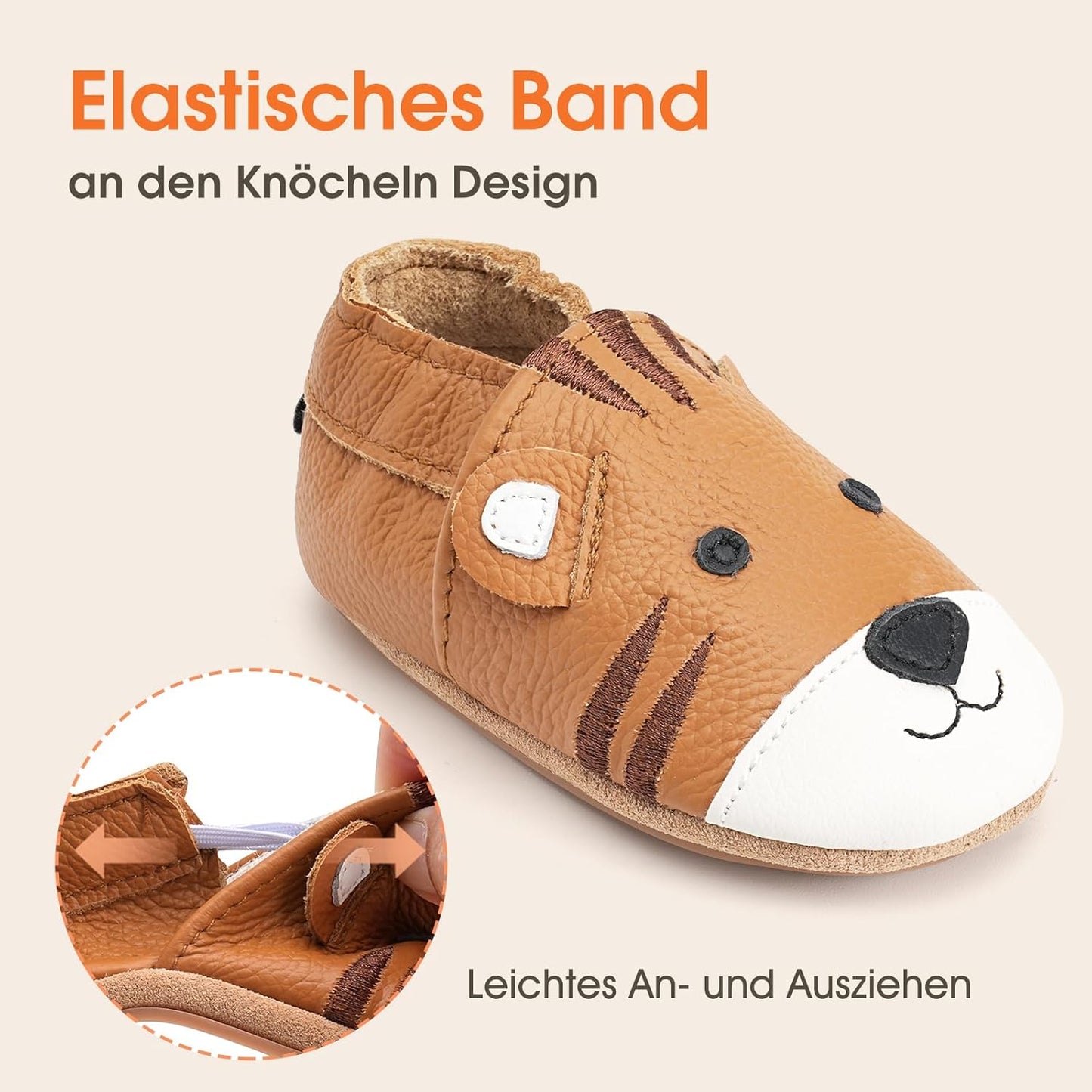 IceUnicorn Krabbelschuhe Baby Lauflernschuhe Weicher Leder Jungen Mädchen Lederschuhe Babys Rutschfeste Krabbelschuhe mit Gummisohle Babyschuhe