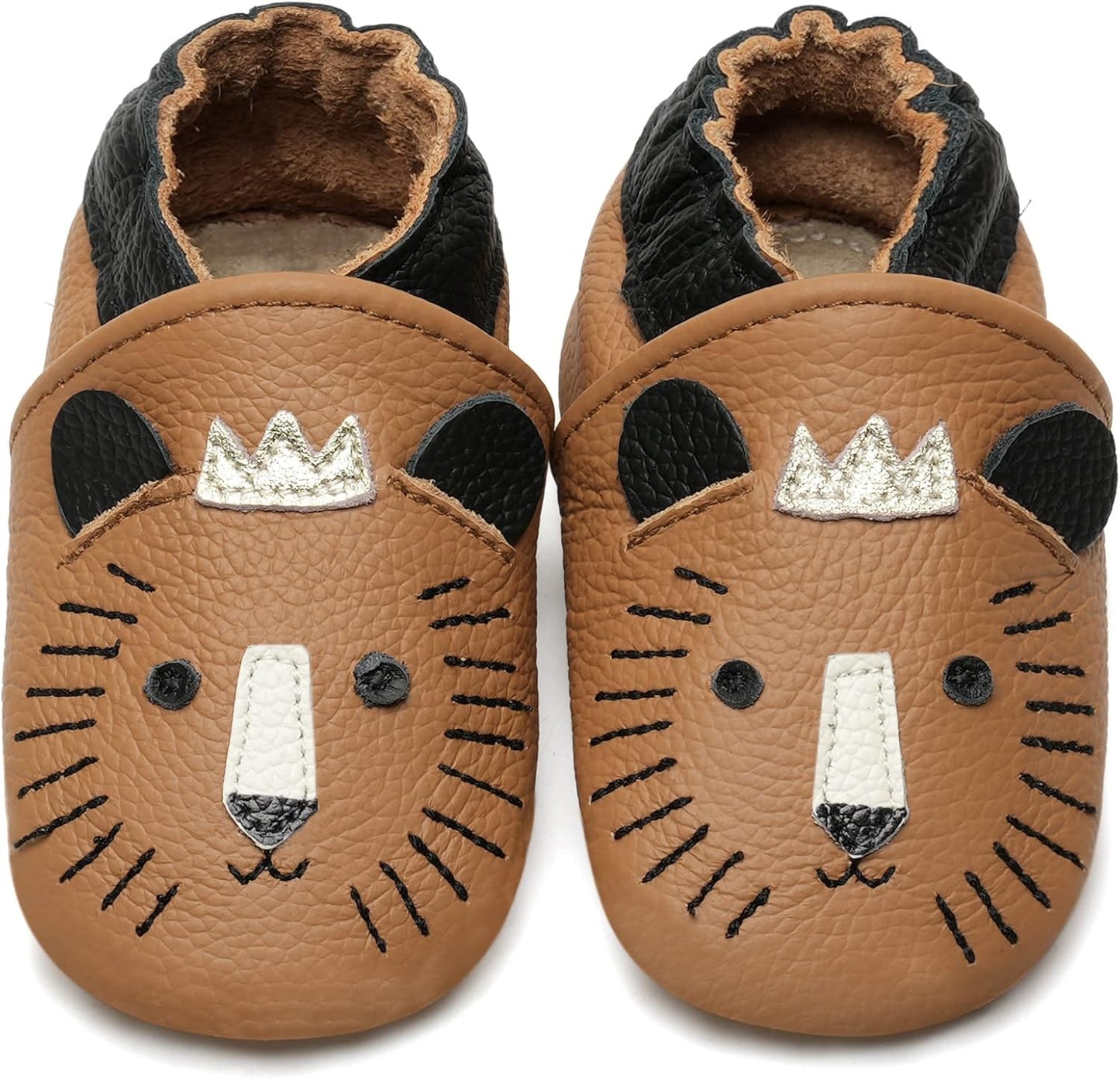 IceUnicorn Krabbelschuhe Baby Lauflernschuhe Jungen Mädchen Weicher Leder Babyhausschuhe Kleinkind Rutschfeste Lederschuhe Baby