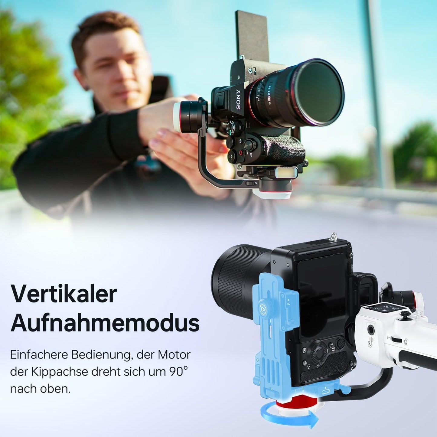 ZHIYUN Crane M3S [Official] Gimbal Stabiliser for Camera, 1000Lux Video Light/Bluetooth/1.22 Inch Screen, Lightweight 3-Axis Stabiliser for DSLR and Mirrorless Smartphone/Action Cam, 705 g