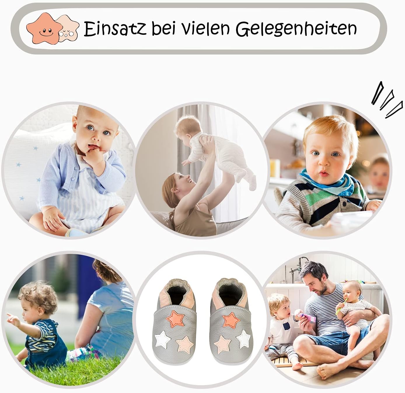 IceUnicorn Krabbelschuhe Baby Lauflernschuhe Jungen Mädchen Weicher Leder Babyhausschuhe Kleinkind Rutschfeste Lederschuhe Baby