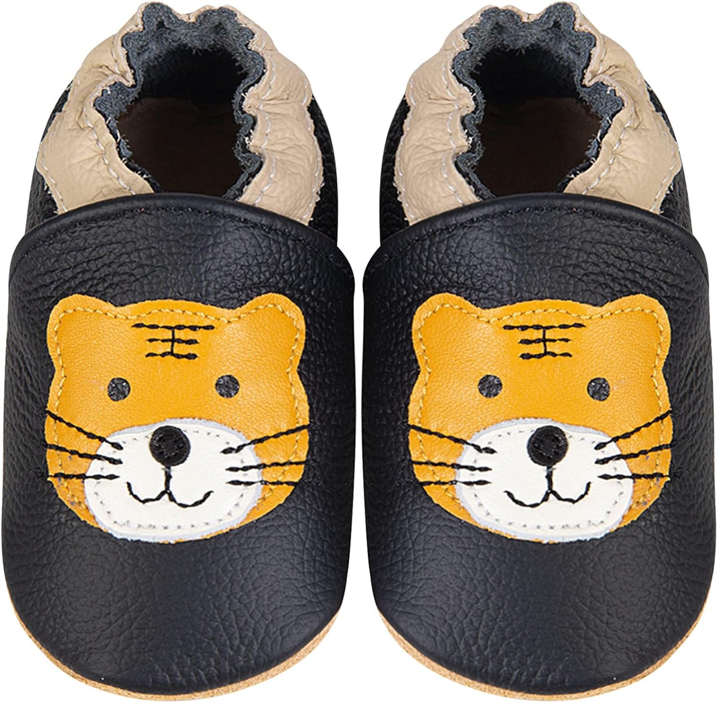 IceUnicorn Krabbelschuhe Baby Lauflernschuhe Jungen Mädchen Weicher Leder Babyhausschuhe Kleinkind Rutschfeste Lederschuhe Baby