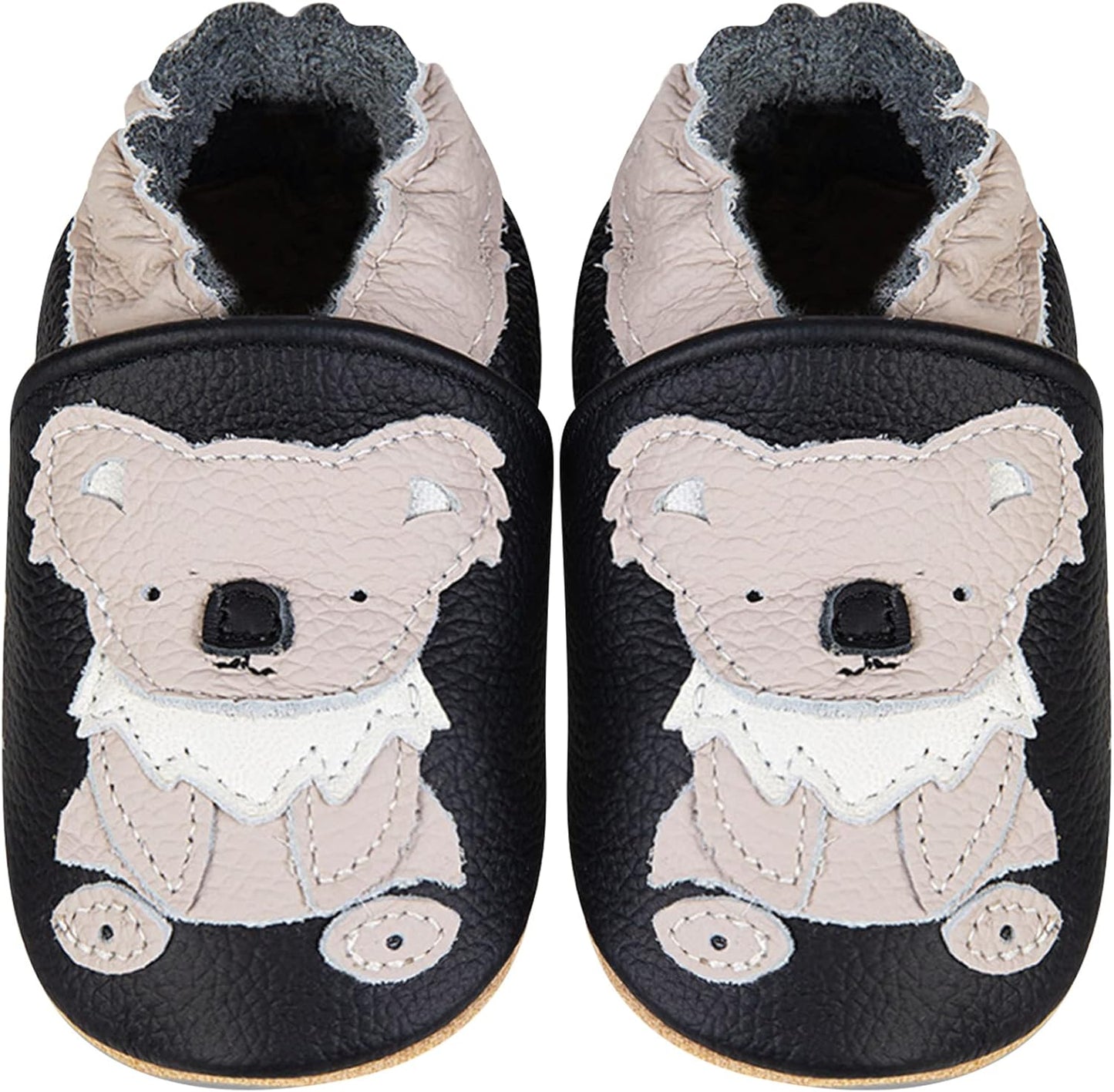 IceUnicorn Krabbelschuhe Baby Lauflernschuhe Jungen Mädchen Weicher Leder Babyhausschuhe Kleinkind Rutschfeste Lederschuhe Baby