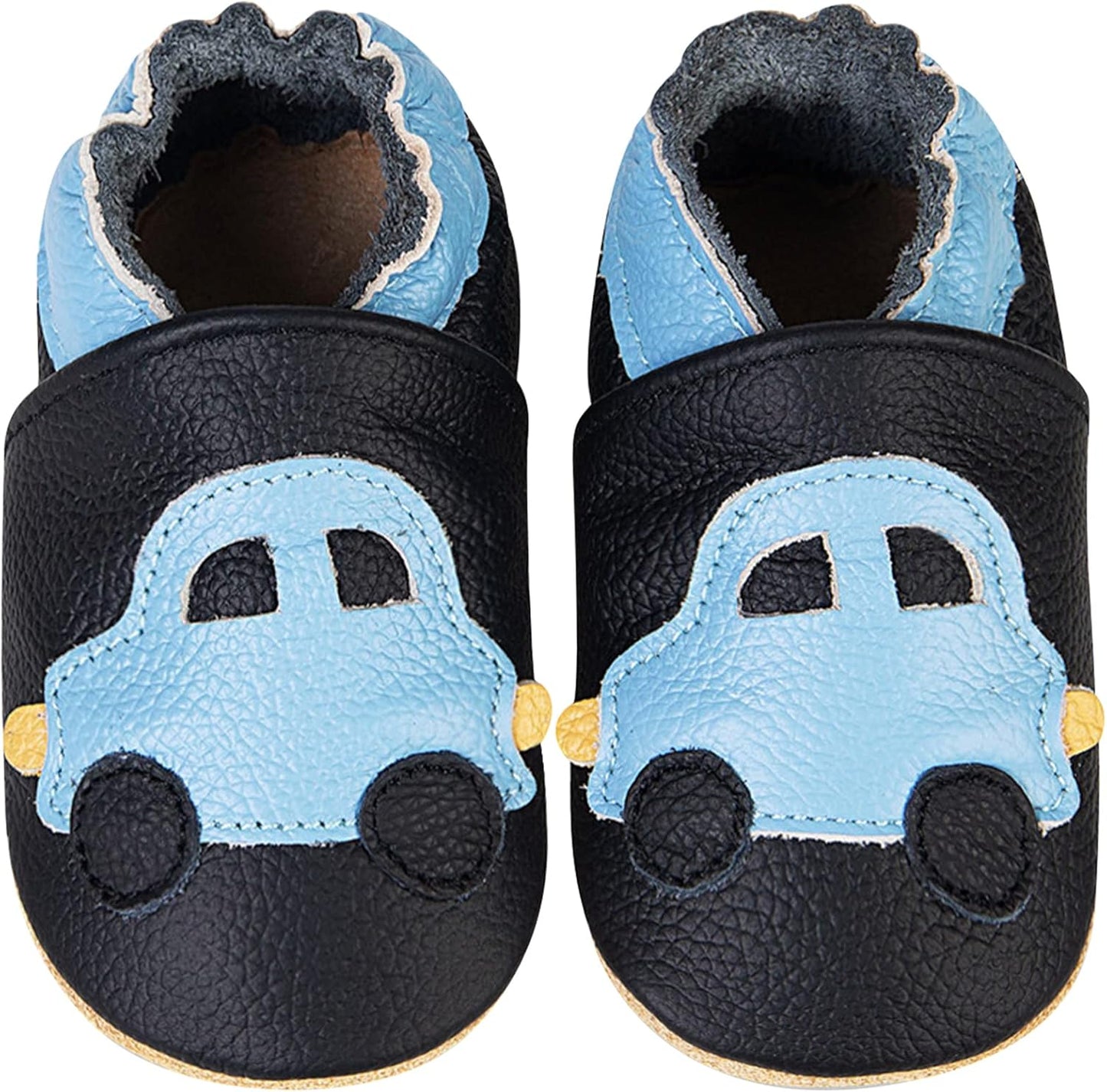 IceUnicorn Krabbelschuhe Baby Lauflernschuhe Jungen Mädchen Weicher Leder Babyhausschuhe Kleinkind Rutschfeste Lederschuhe Baby