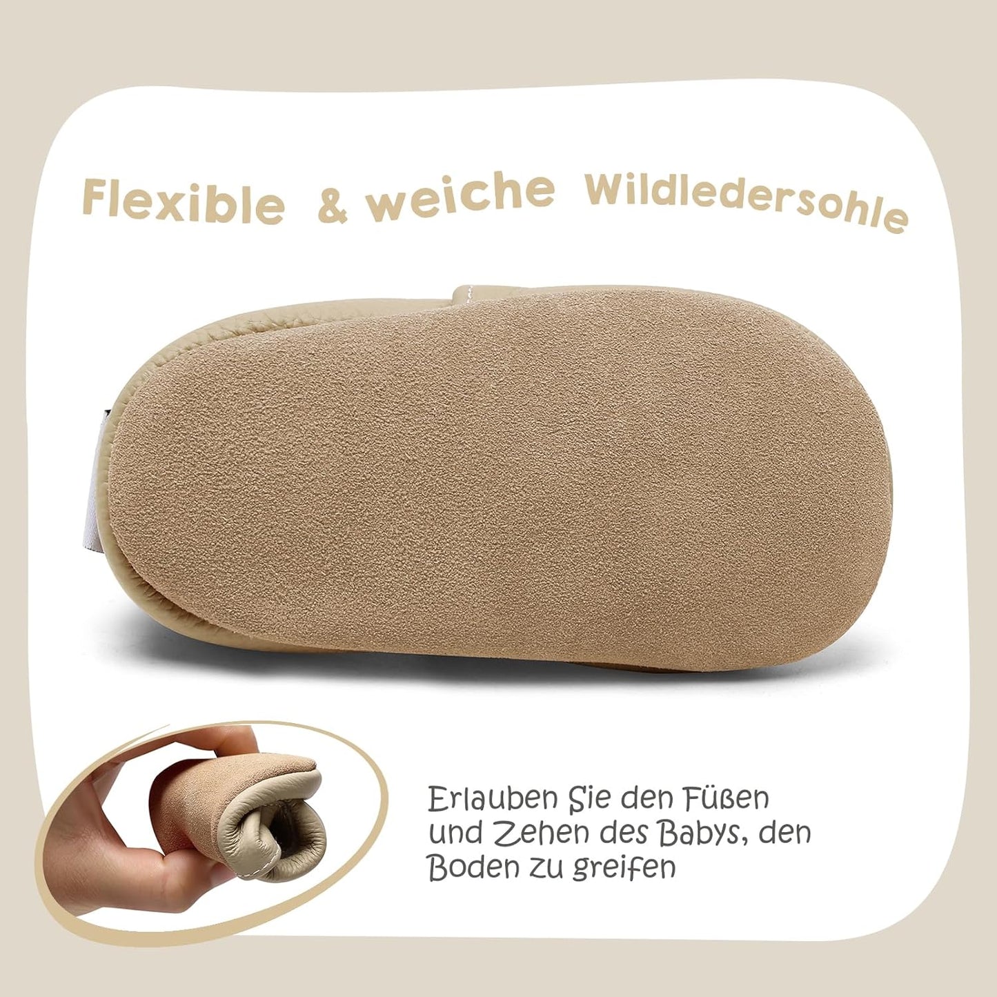 IceUnicorn Krabbelschuhe Baby Jungen Mädchen Lauflernschuhe Baby Weicher Leder Babyhausschuhe Kleinkind Babyschuhe