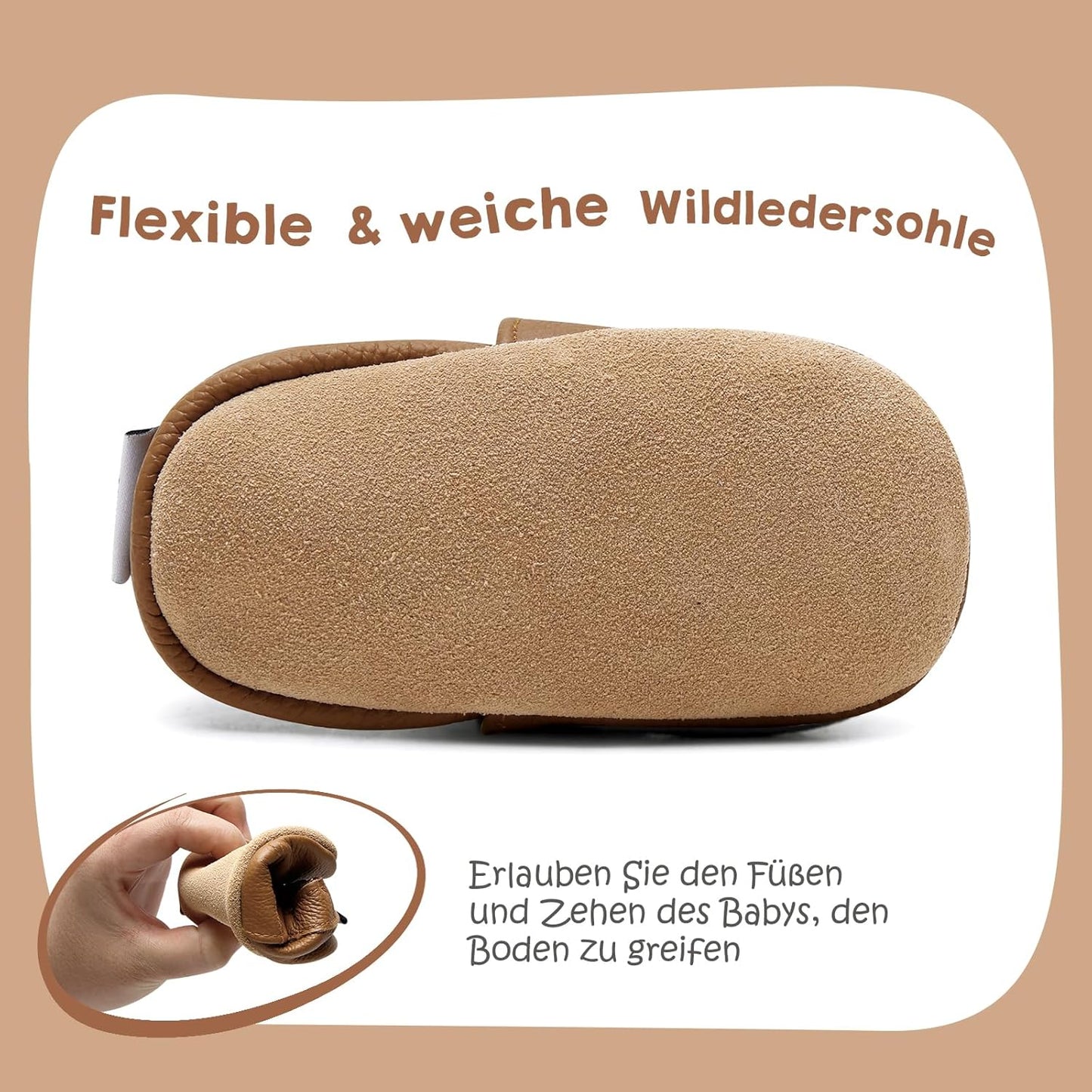 IceUnicorn Krabbelschuhe Baby Jungen Mädchen Lauflernschuhe Baby Weicher Leder Babyhausschuhe Kleinkind Babyschuhe