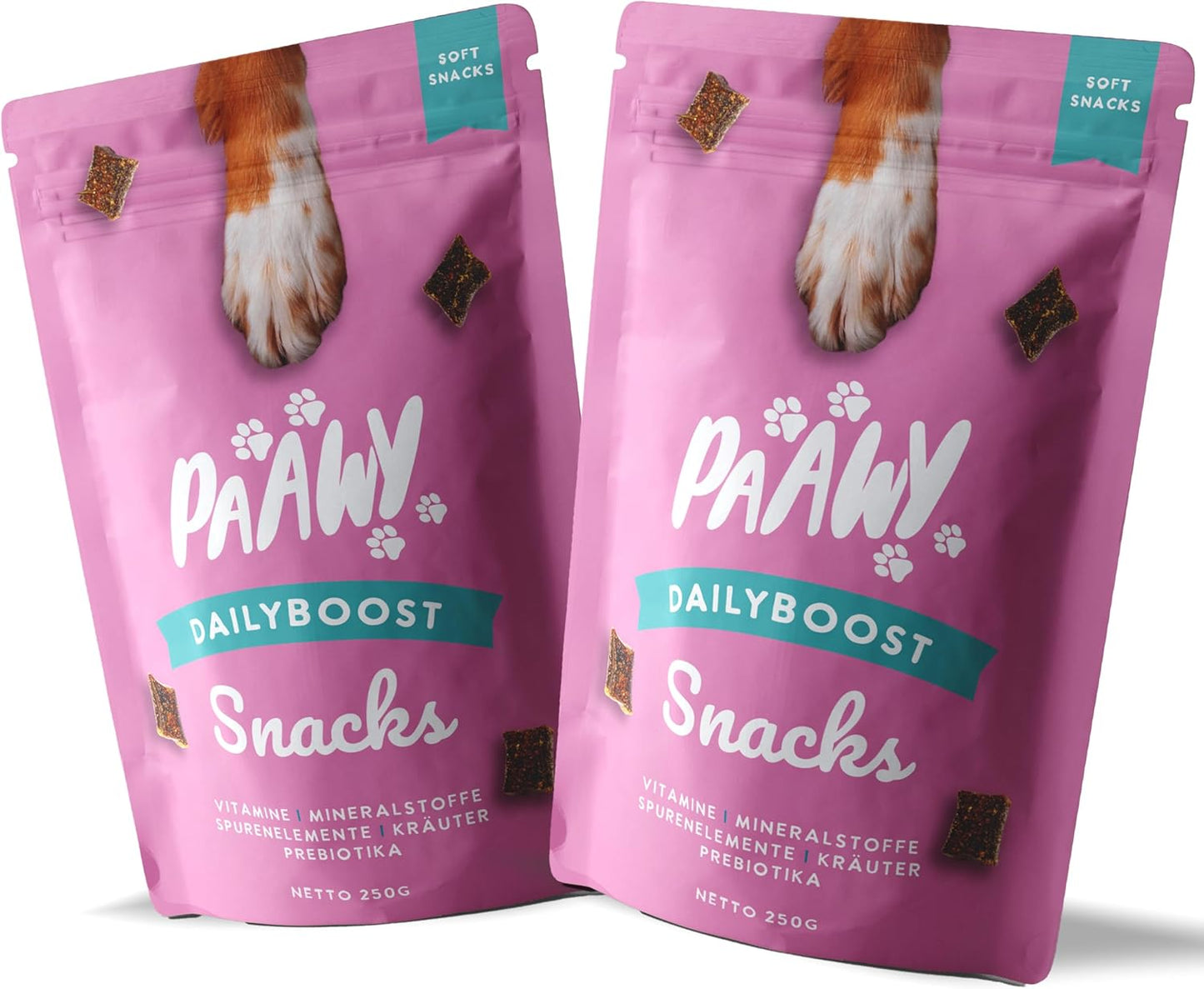 DailyBoost Snacks - Vitamin-B Komplex für Hunde - 29 Vitamine, Mineralien & Kräuter - Multivitamin für Hunde - Vitamin B1, B2, B3, B5, B6, B7, B9, B12 - Mit Prebiotika, Glucosamin & Chondroitin
