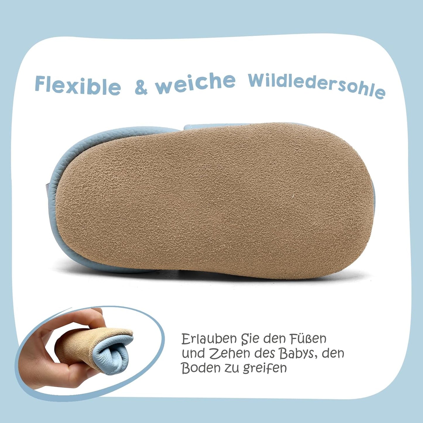 IceUnicorn Krabbelschuhe Baby Jungen Mädchen Lauflernschuhe Baby Weicher Leder Babyhausschuhe Kleinkind Babyschuhe