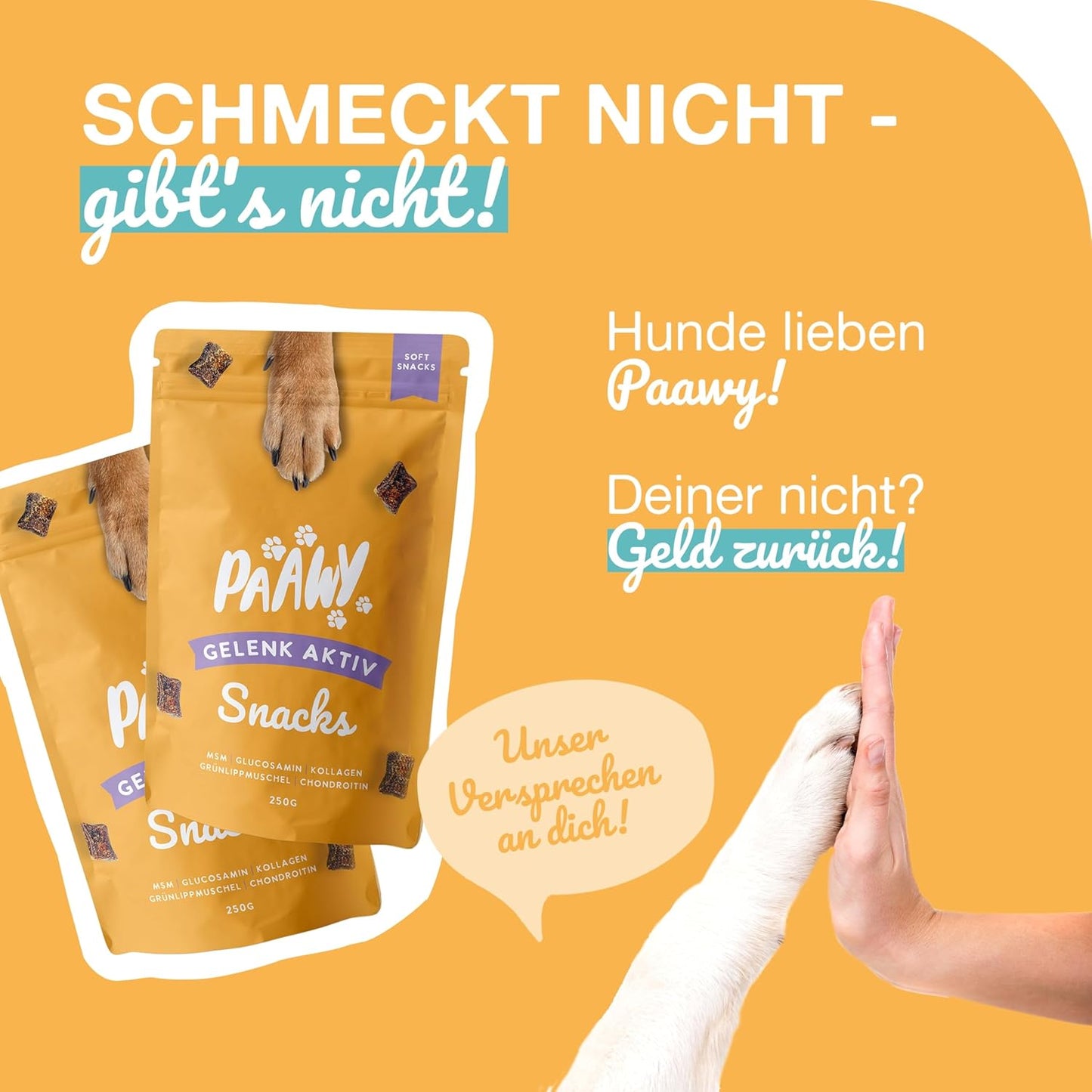 Gelenktabletten Hund I 180 Gelenk Aktiv Snacks als leckere Alternative zu klassischen Tabletten mit Grünlippmuschel, MSM, Glucosamin & Chondroitin I Arthrose I Unterstützt die Gelenke & Knochen