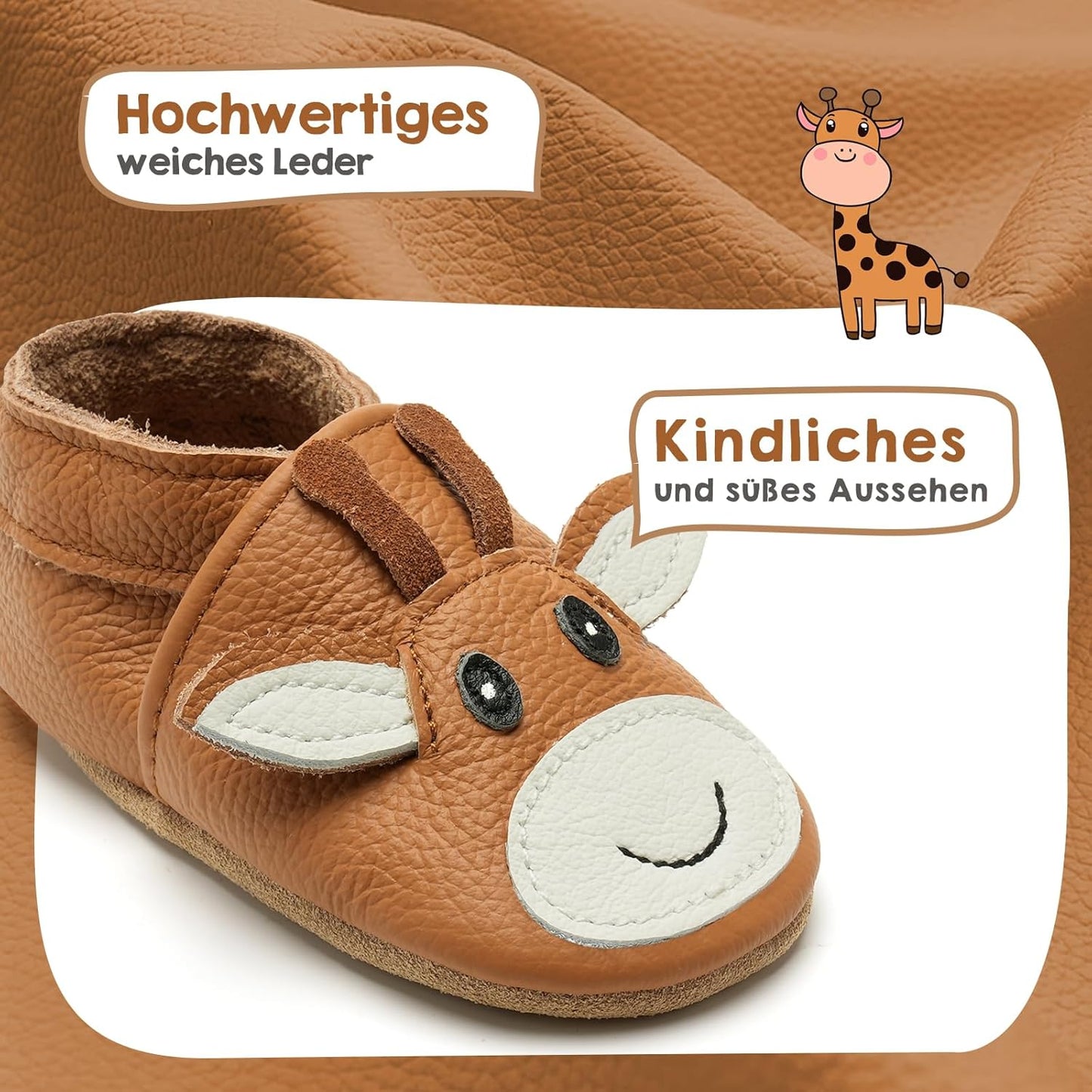 IceUnicorn Krabbelschuhe Baby Jungen Mädchen Lauflernschuhe Baby Weicher Leder Babyhausschuhe Kleinkind Babyschuhe