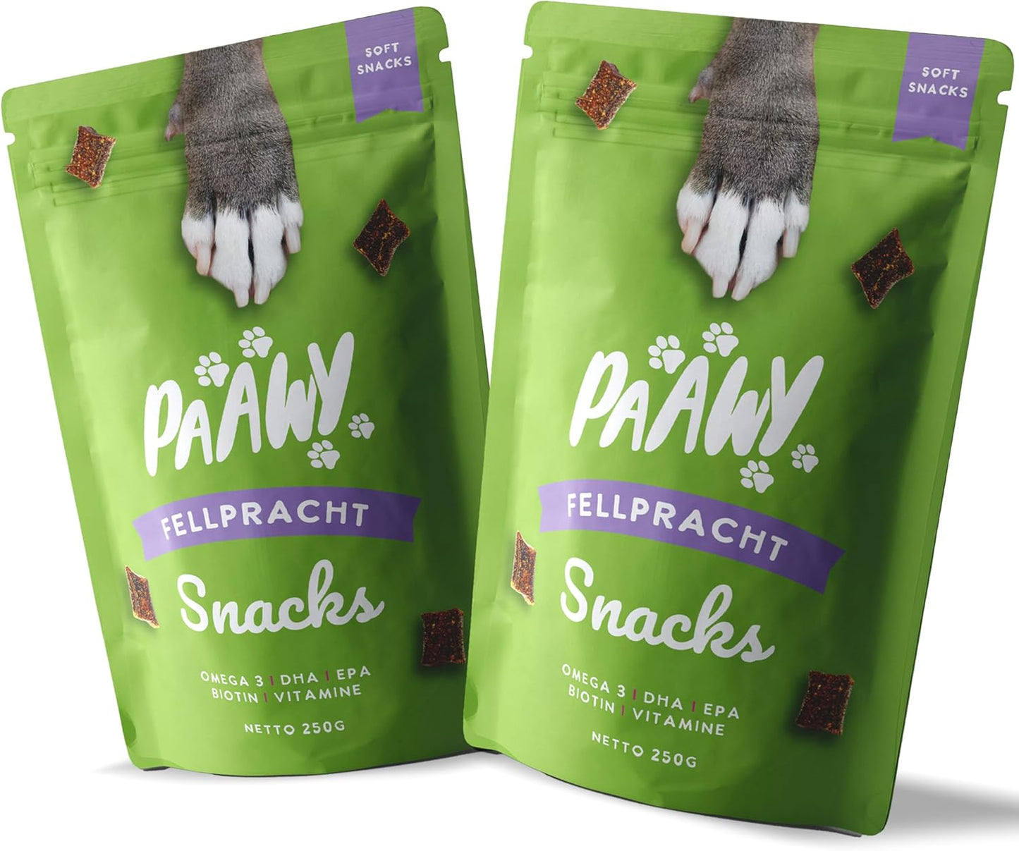 Fellpracht Snacks – Unterstützt Haut & Fell deines Hundes – Nahrungsergänzung mit Lachsöl, Bierhefe, Biotin, Omega-3 & Zink – Gegen Juckreiz, Haarausfall & Allergien