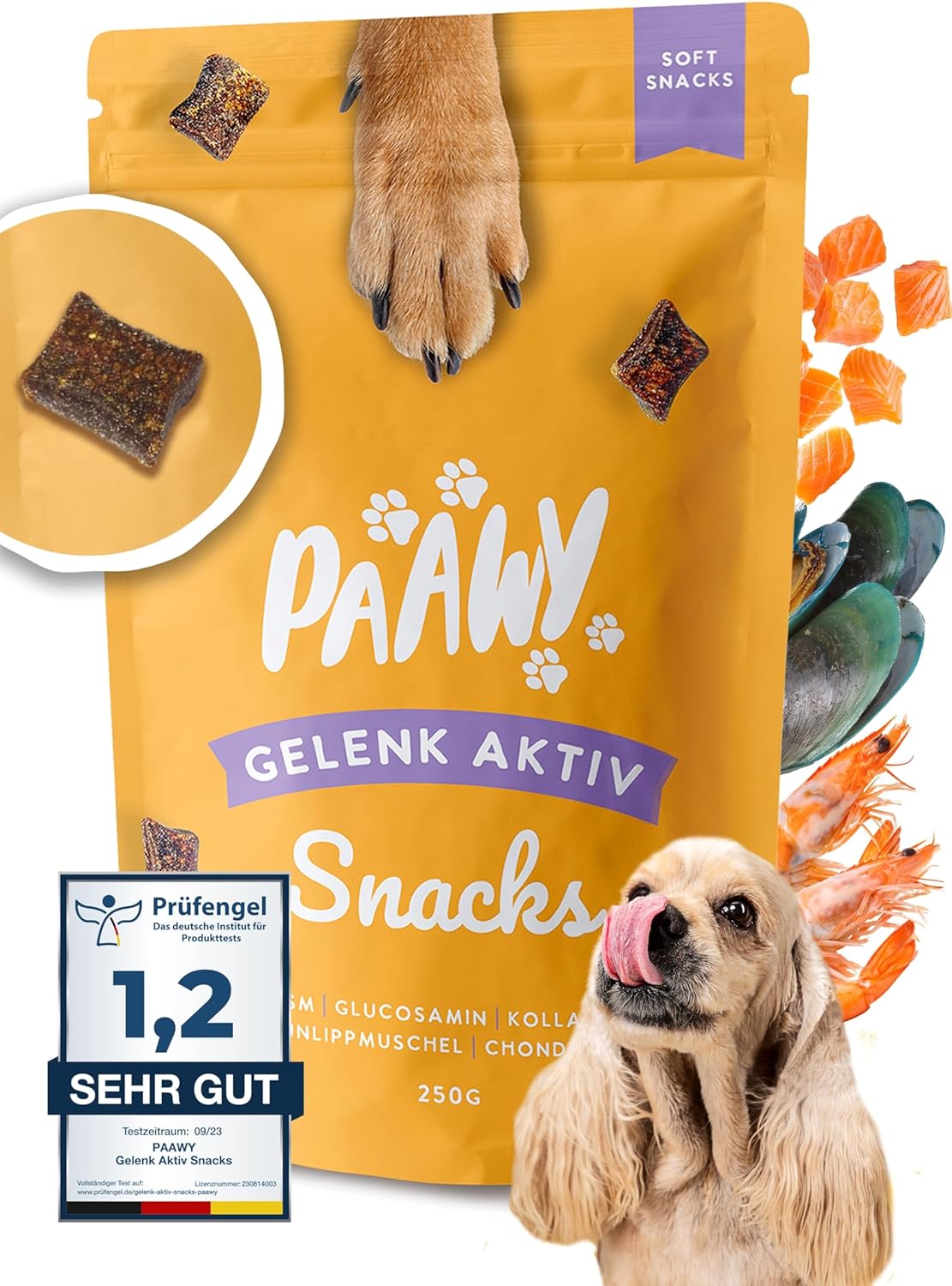 Gelenktabletten Hund I 180 Gelenk Aktiv Snacks als leckere Alternative zu klassischen Tabletten mit Grünlippmuschel, MSM, Glucosamin & Chondroitin I Arthrose I Unterstützt die Gelenke & Knochen