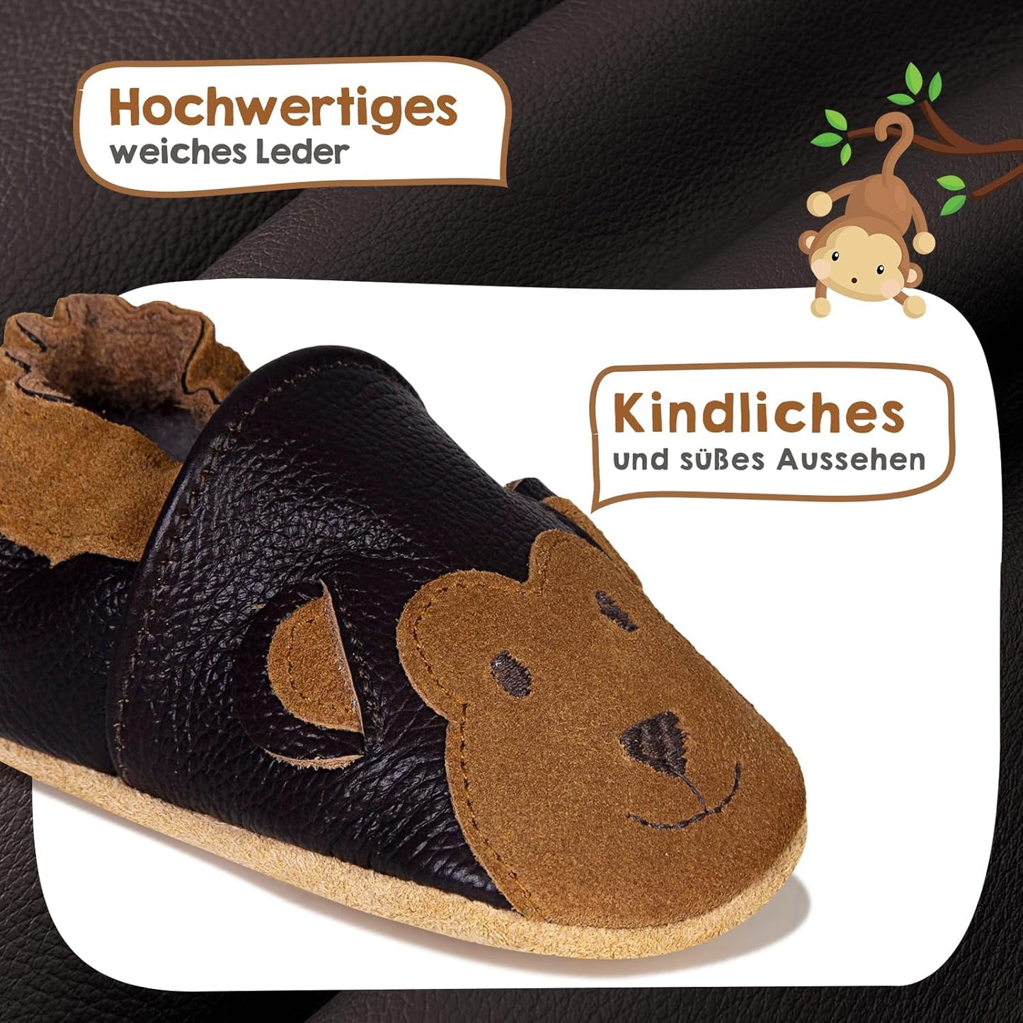 IceUnicorn Krabbelschuhe Baby Jungen Mädchen Lauflernschuhe Baby Weicher Leder Babyhausschuhe Kleinkind Babyschuhe