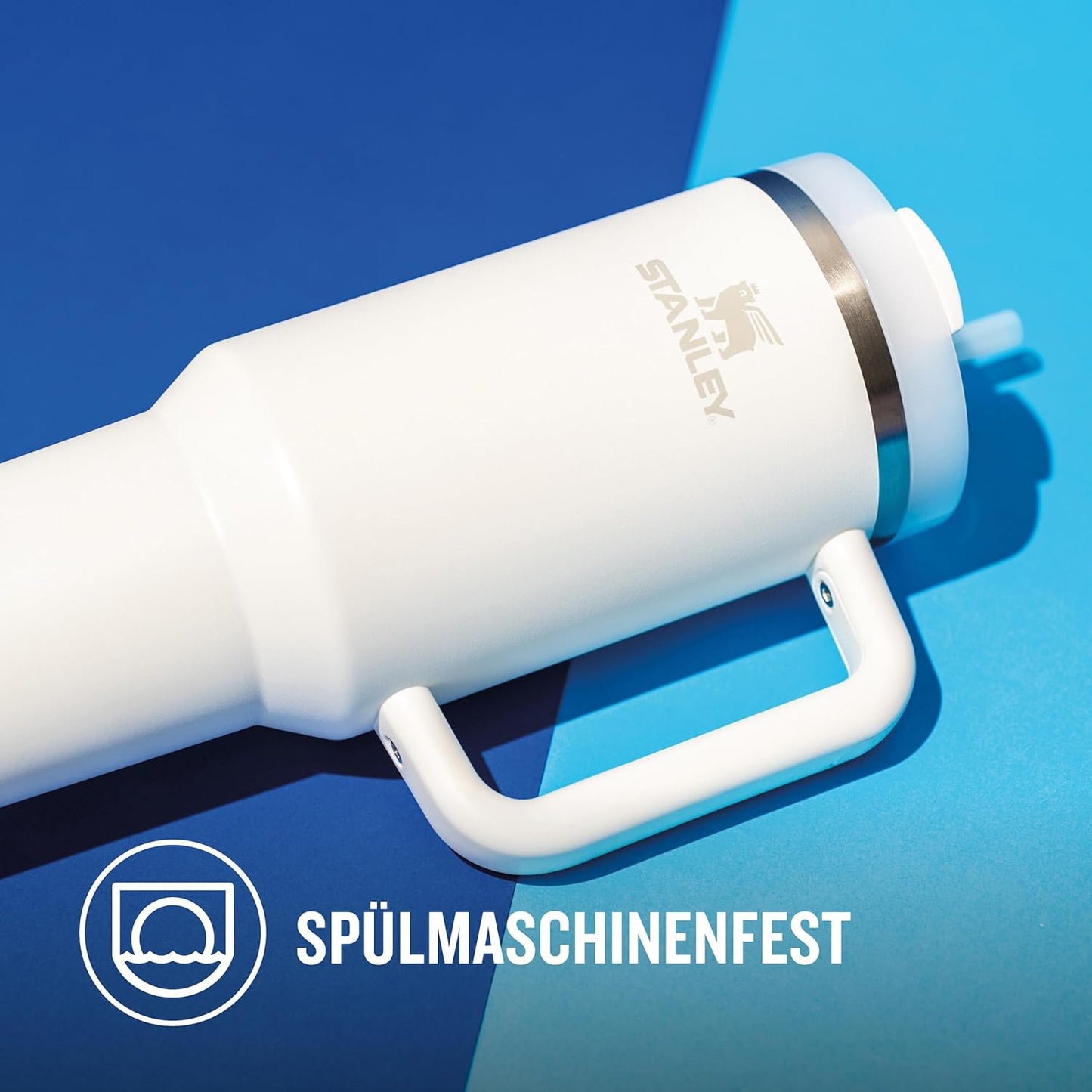 Stanley Quencher H2.0 Flowstate Trinkflasche Mit Strohhalm 1.2L - Thermobecher Kühlt 11 Stunden - 48 Stunden Eisgekühlt - Spülmaschinenfest - Thermosflasche BPA Frei - Edelstahl Trinkbecher