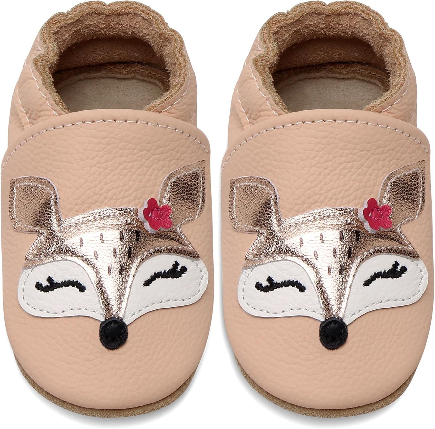 IceUnicorn Krabbelschuhe Baby Lauflernschuhe Jungen Mädchen Weicher Leder Babyhausschuhe Kleinkind Rutschfeste Lederschuhe Baby