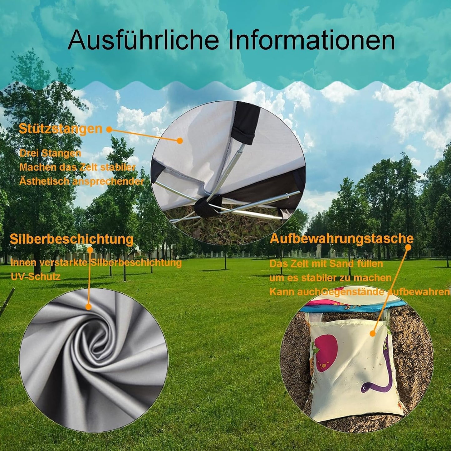 Strandmuschel Pop Up Strandzelt UV Schutz Wurfzelt Wetter Leicht Strandzelt Für Garten Strand