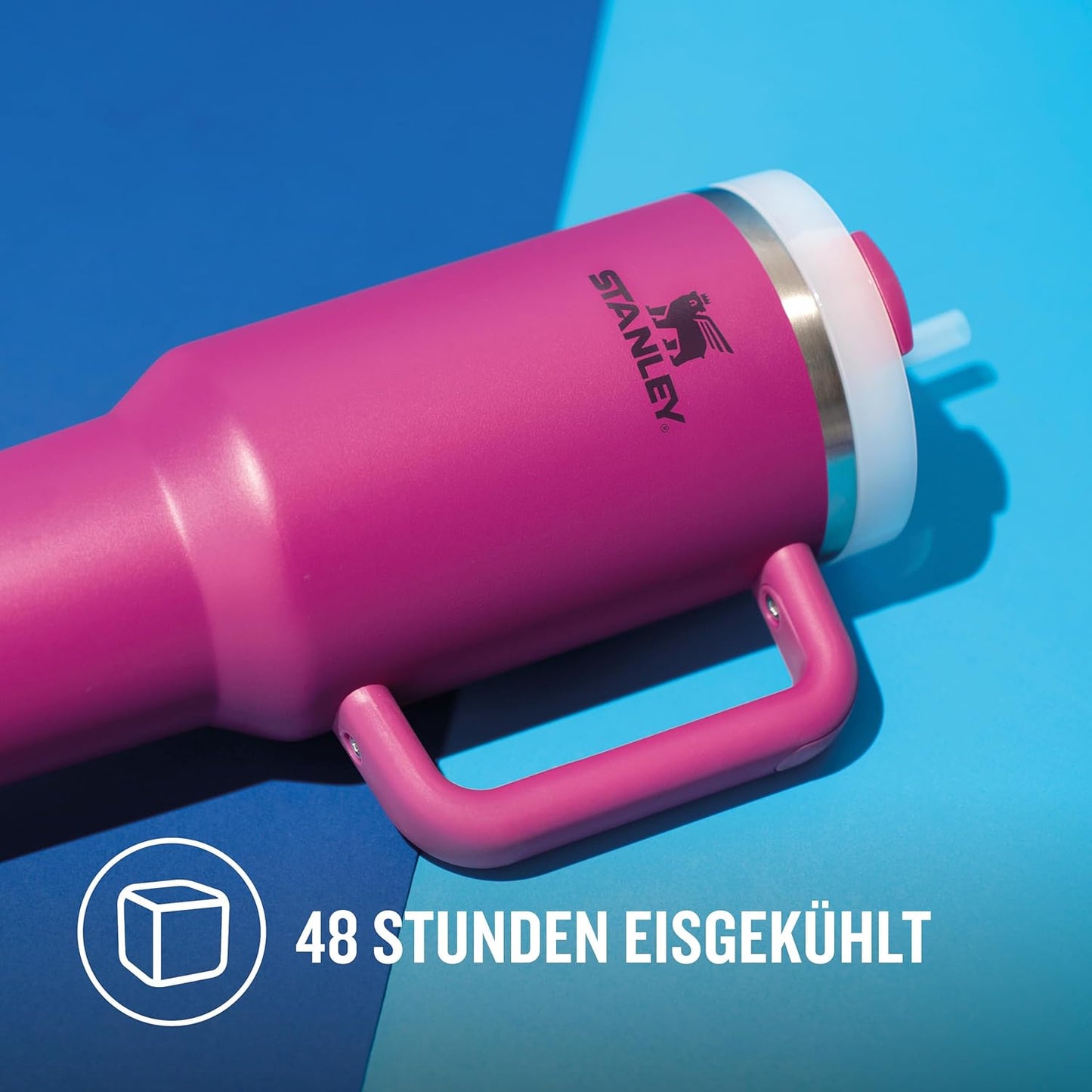 Stanley Quencher H2.0 Flowstate Trinkflasche Mit Strohhalm 1.2L - Thermobecher Kühlt 11 Stunden - 48 Stunden Eisgekühlt - Spülmaschinenfest - Thermosflasche BPA Frei - Edelstahl Trinkbecher