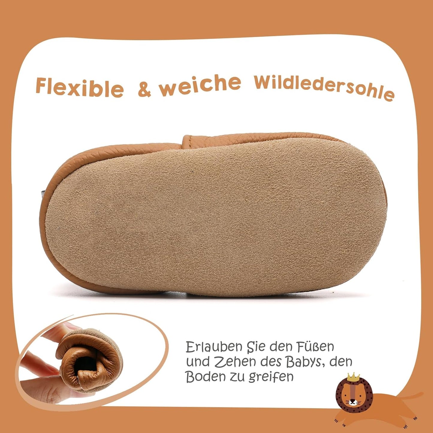 IceUnicorn Krabbelschuhe Baby Jungen Mädchen Lauflernschuhe Baby Weicher Leder Babyhausschuhe Kleinkind Babyschuhe