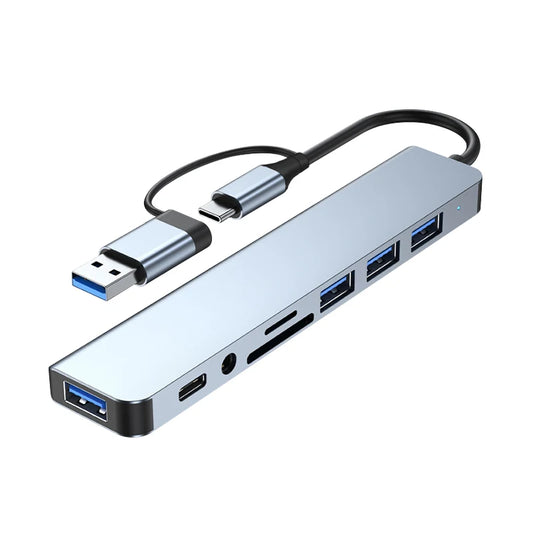 8-in-1 USB-C Hub — 4K HDMI, Card Reader & Fast Charging