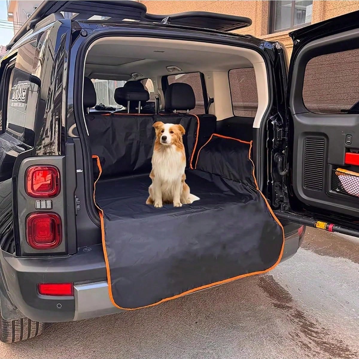 Dog car cargo liner detail view