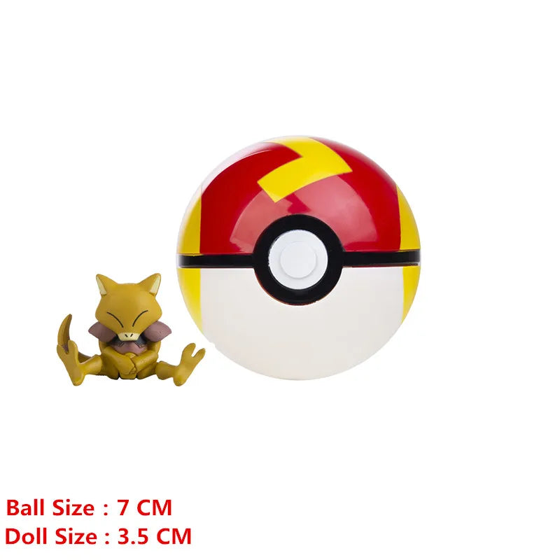 Pokémon Pokéball mit Cartoon-Designs – Anime-Film-Figuren Pikachu, Charmander, Eevee, Squirtle, Vulpix – Hochwertige Action-Spielzeuge, Sammlermodelle, Geschenke