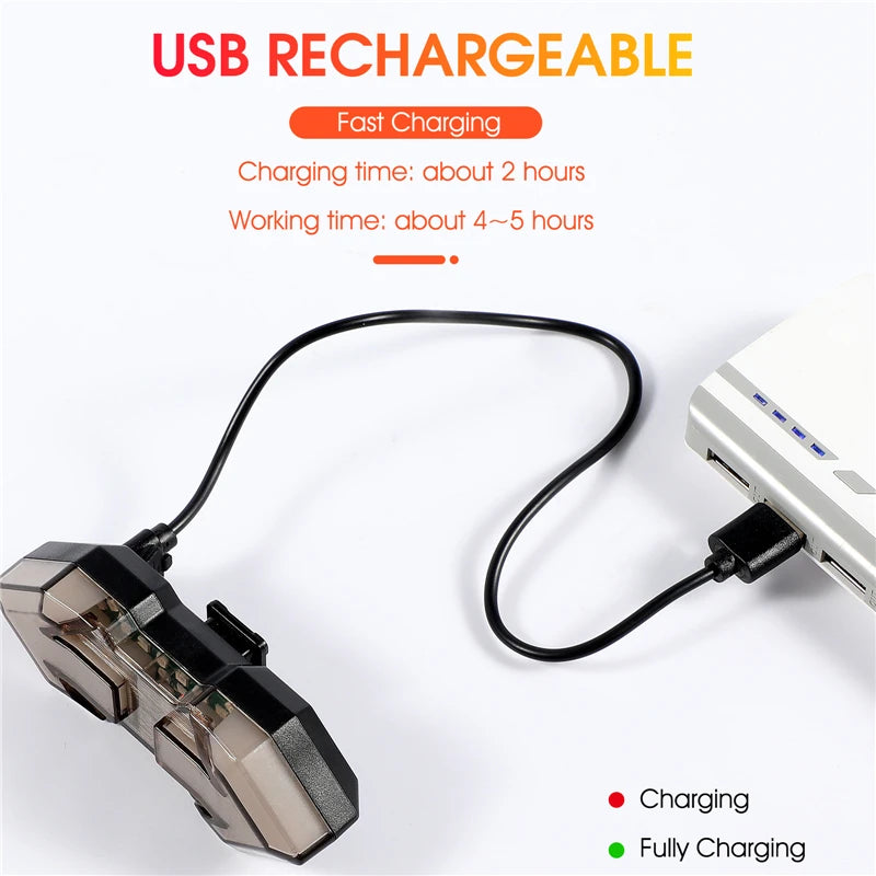 Kabelloses Fernbedienungs-Blinklicht für Fahrräder – MTB-Richtungsanzeiger, intelligentes LED-Rücklicht, USB-aufladbare Fahrrad-Rückleuchte