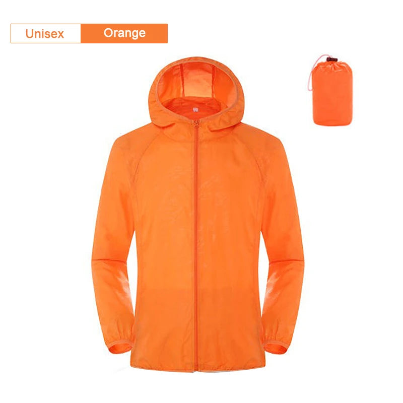 Camping-Regenjacke für Herren und Damen – wasserdicht, Sonnenschutz, schnelltrocknend, Windbreaker mit Tasche, ideal zum Angeln und Jagen.