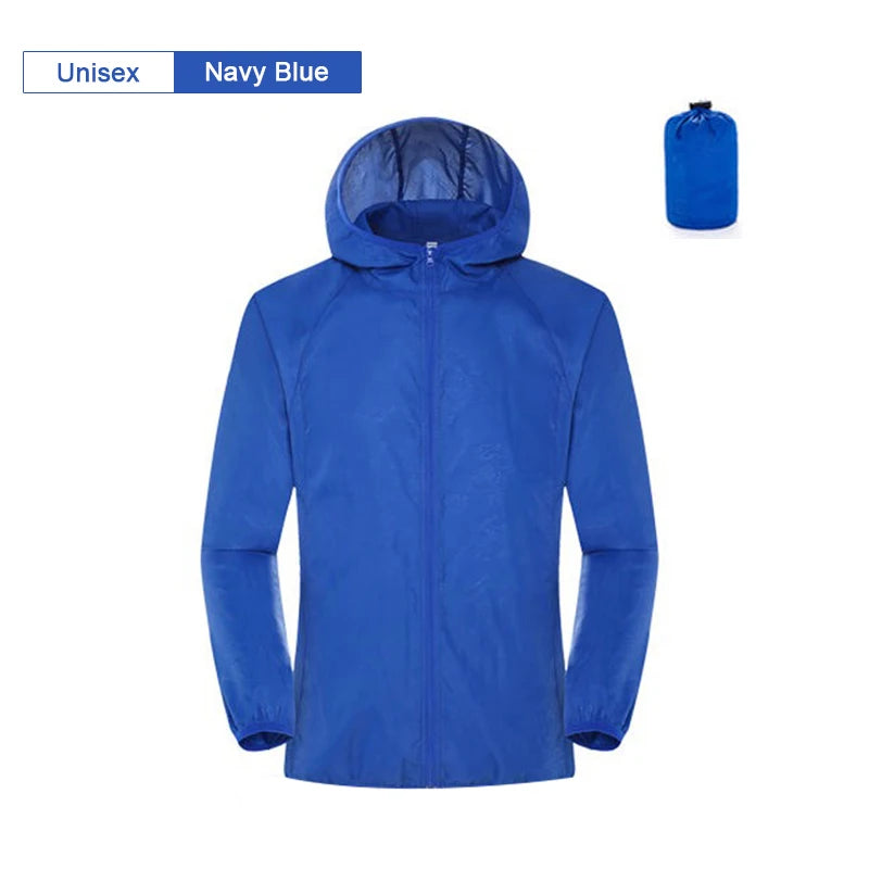 Camping-Regenjacke für Herren und Damen – wasserdicht, Sonnenschutz, schnelltrocknend, Windbreaker mit Tasche, ideal zum Angeln und Jagen.