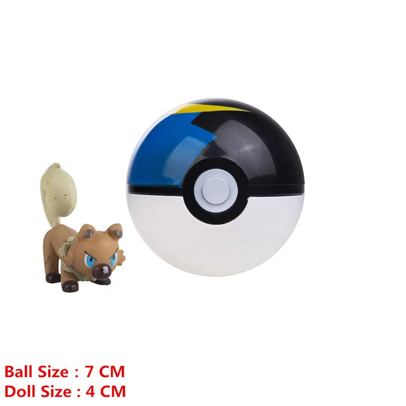 Pokémon Pokéball mit Cartoon-Designs – Anime-Film-Figuren Pikachu, Charmander, Eevee, Squirtle, Vulpix – Hochwertige Action-Spielzeuge, Sammlermodelle, Geschenke