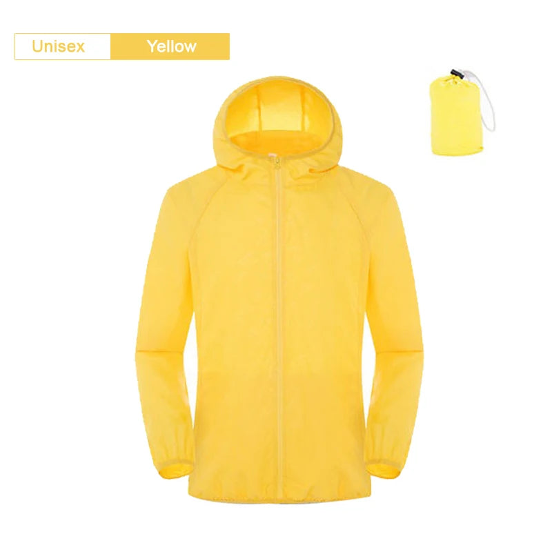 Camping-Regenjacke für Herren und Damen – wasserdicht, Sonnenschutz, schnelltrocknend, Windbreaker mit Tasche, ideal zum Angeln und Jagen.