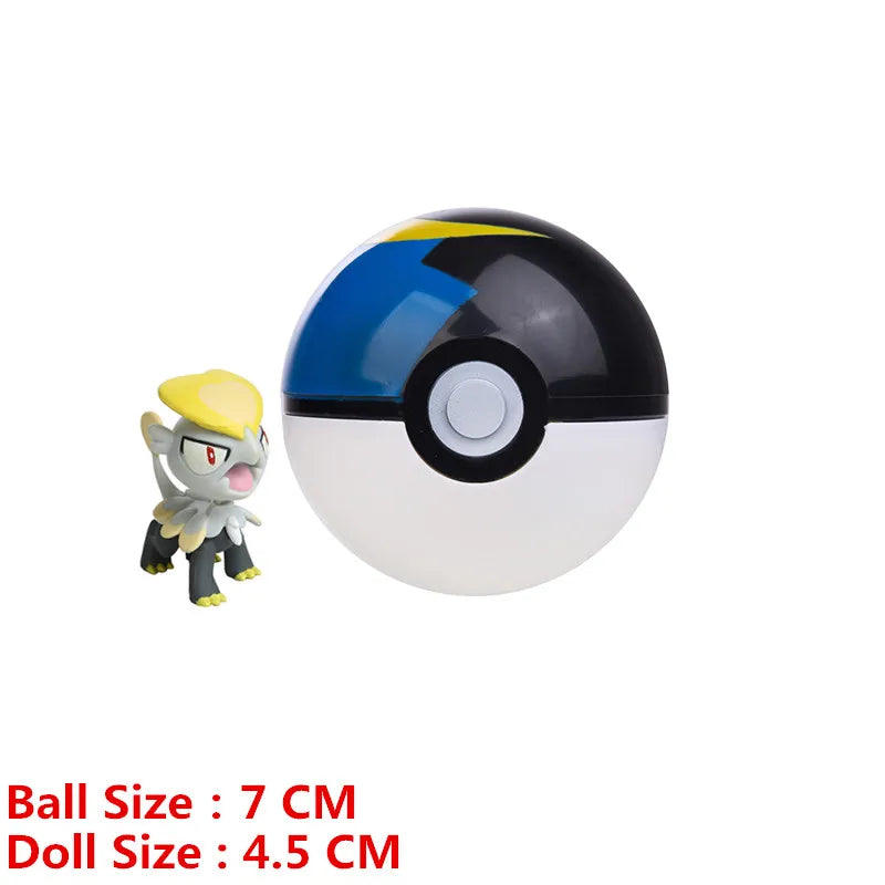 Pokémon Pokéball mit Cartoon-Designs – Anime-Film-Figuren Pikachu, Charmander, Eevee, Squirtle, Vulpix – Hochwertige Action-Spielzeuge, Sammlermodelle, Geschenke