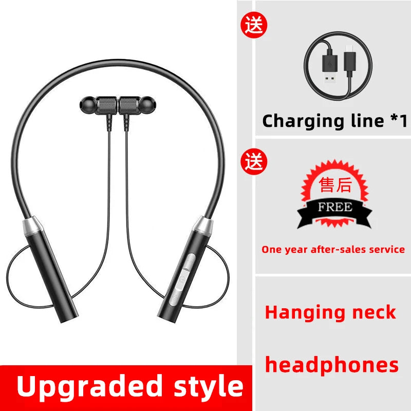 Neckband Wireless Earphones — Bluetooth 5.3, Magnetic Sport Design