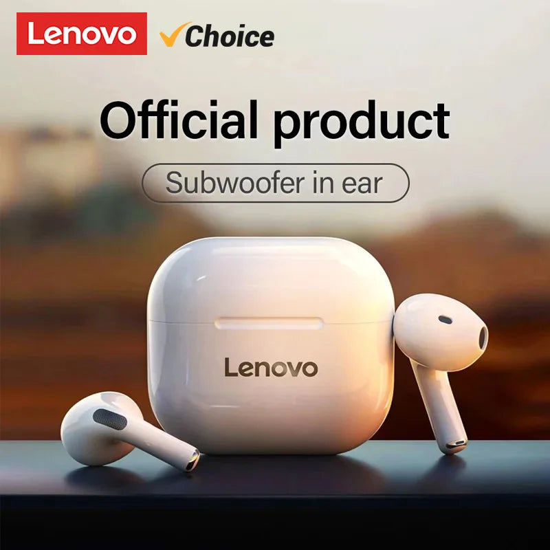 Lenovo LP40 Kabellose Bluetooth-Ohrhörer TWS mit Touch-Steuerung, Gaming-Kopfhörer, HD-Anrufe mit Mikrofon, Earbuds, neue Wahl 2025