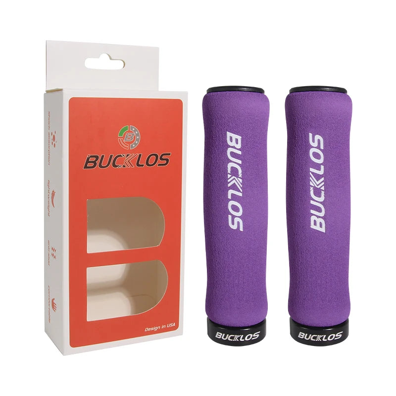 BUCKLOS – Weiche Schwamm-Lenkergriffe für Mountainbikes Lenkerendkappen, bequeme Griffe, MTB-Zubehör
