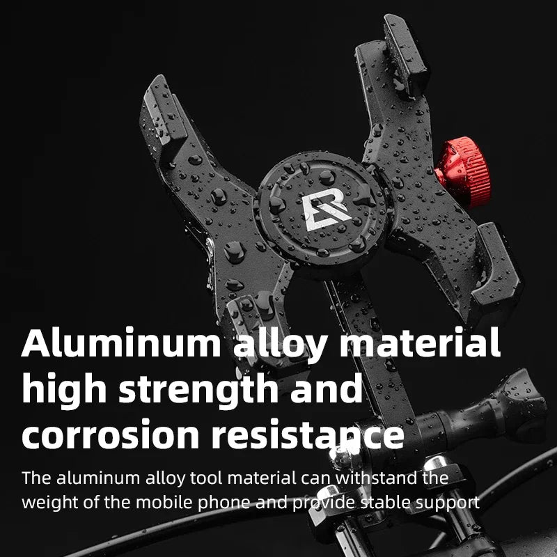 ROCKBROS Fahrrad-Handyhalterung für 4,7–7,09 Zoll – Hochfester Aluminiumlegierungs-Mobiltelefonhalter – Handy-Ständer – Fahrrad-Zubehör