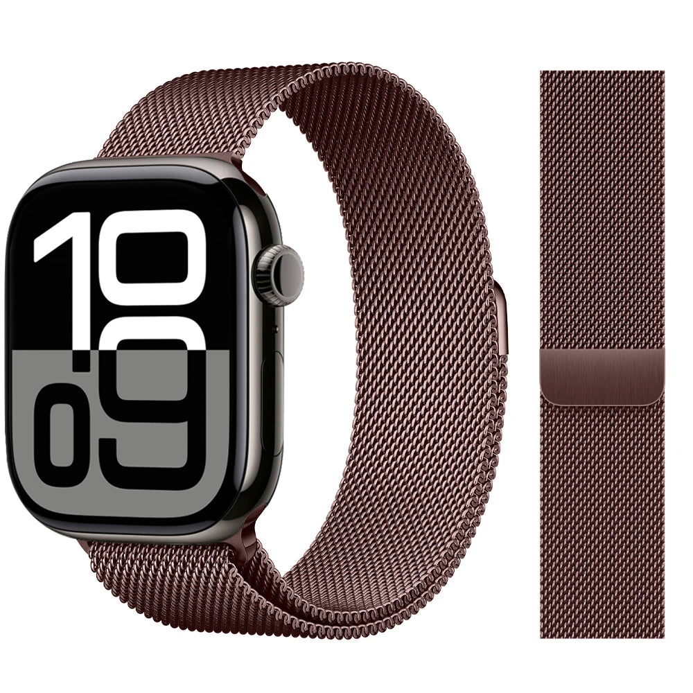 Milanaise-Armband für Apple Watch – kompatibel mit 46 mm, 44 mm, 45 mm, 40 mm, 42 mm, 41 mm, 38 mm, 49 mm – Edelstahlarmband für iWatch Series 10 Ultra 2, 9, 8, SE, 7, 6, 5