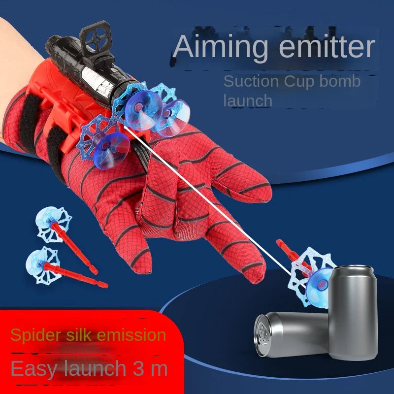 Neu für Spiderman Actionfigur Anime-Charaktere Kinderspielzeug Rollenspiel Handschuhwerfer-Set Handgelenk-Spielzeug-Set Figuren Hobbys