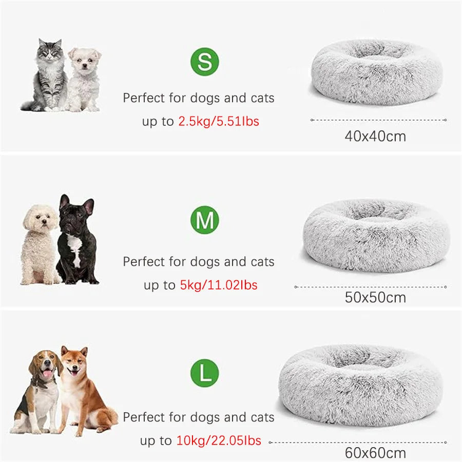 Faux Fur Donut Cat Bed