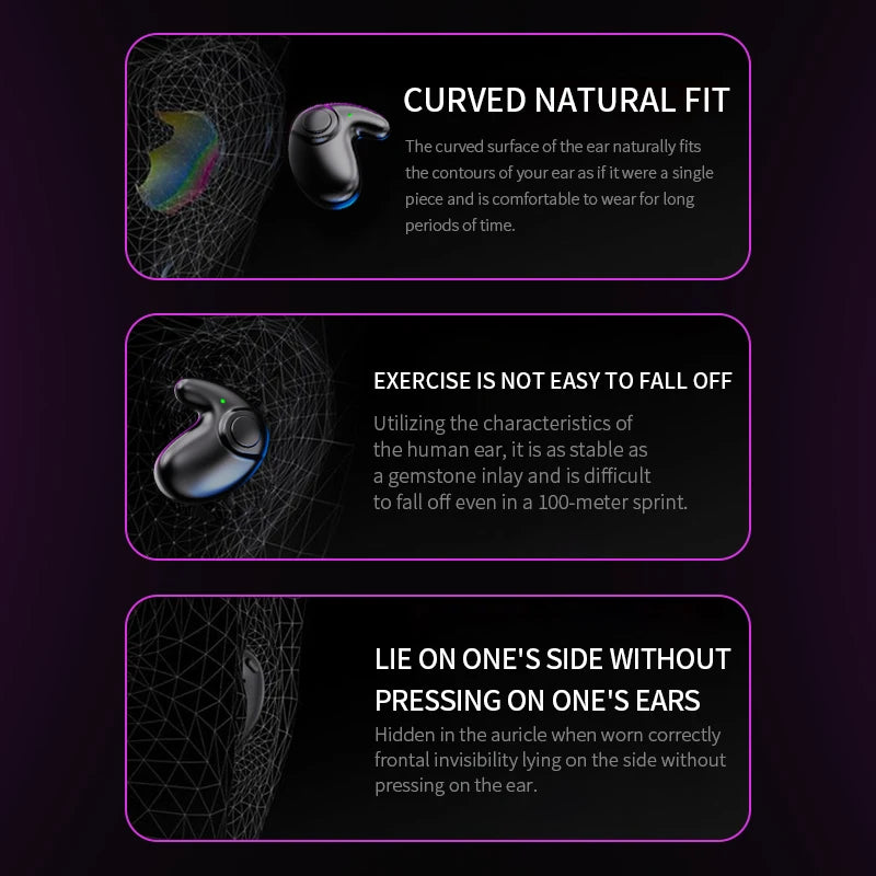 TWS Wireless Earbuds — Bluetooth 5.3, Long-Wear Comfort
