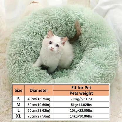 Faux Fur Donut Cat Bed