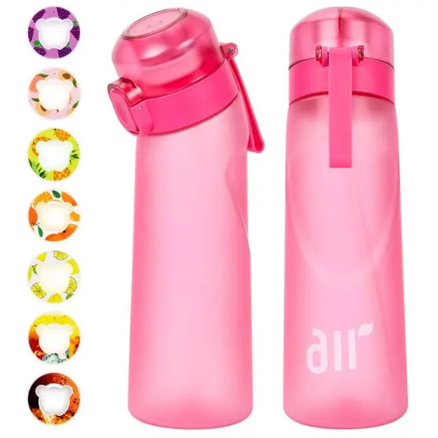 1× Air-Wasserflasche mit 1× Geschmackspod (zufälliger Geschmack) – Tragbar, transparent, mit Trinkhalm, auslaufsicher, ideal für Outdoor-Sport