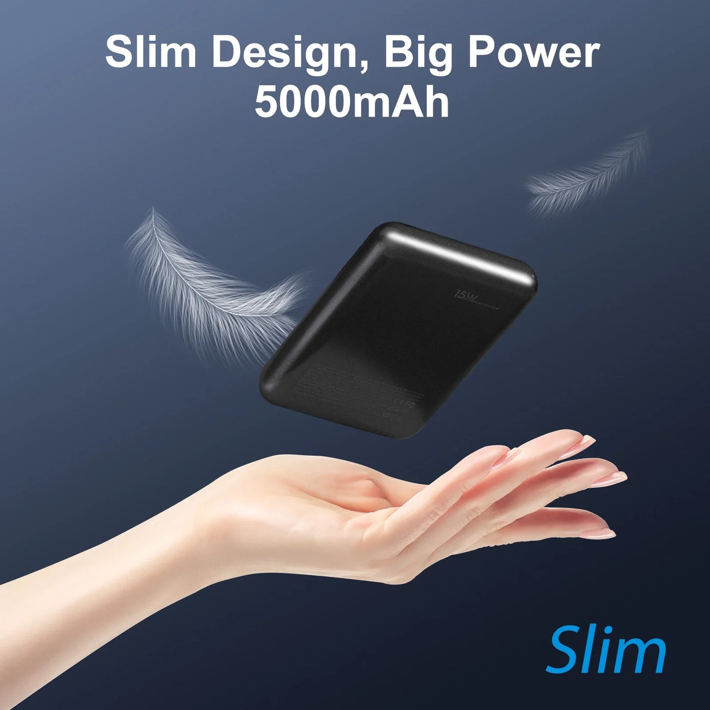 Magnetic Wireless Power Bank — 5000mAh MagSafe Compatible