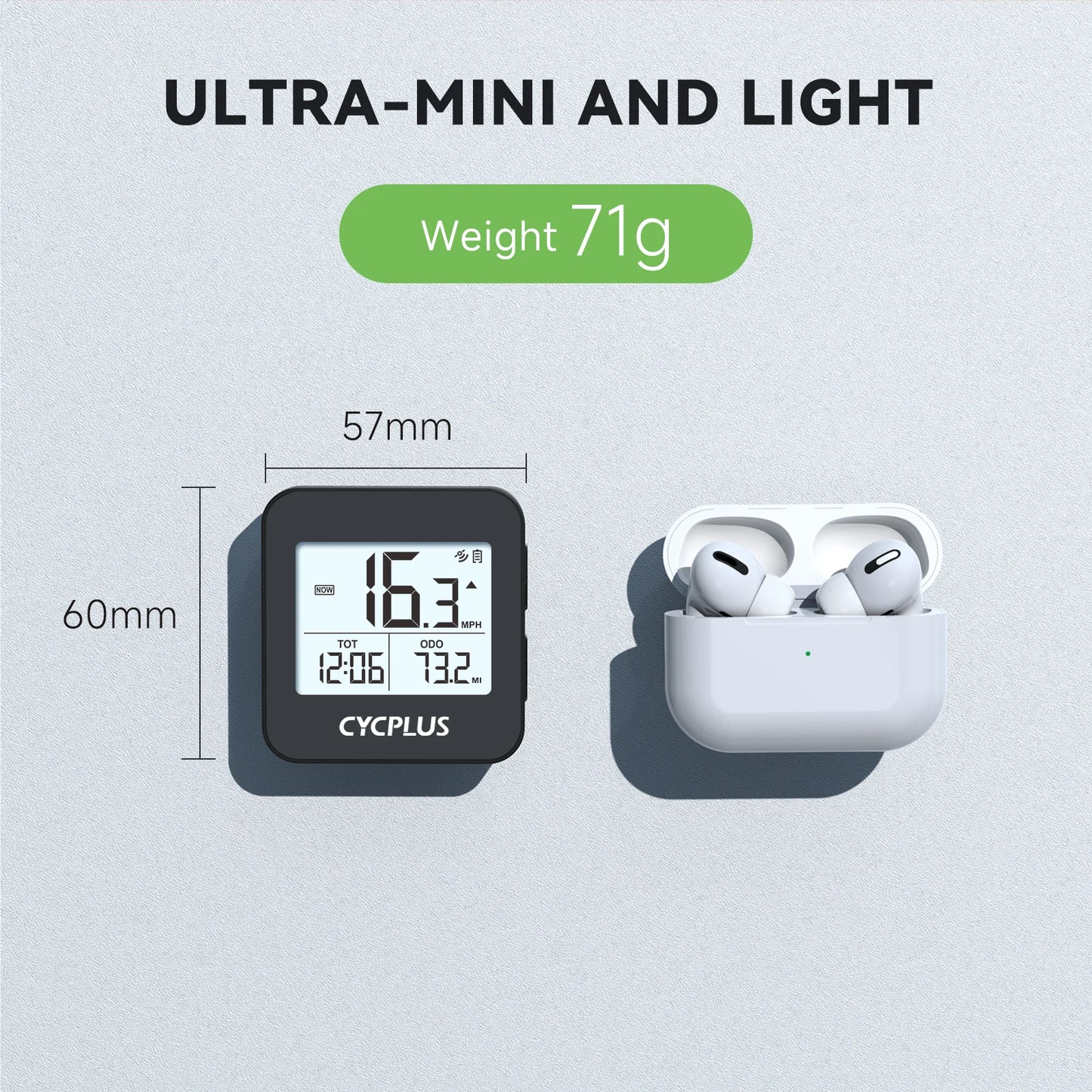 CYCPLUS G1 Fahrradcomputer GPS Geschwindigkeitsmesser Kabelloses Fahrradzubehör Wasserdichtes Fahrrad-Tachometer Kilometerzähler