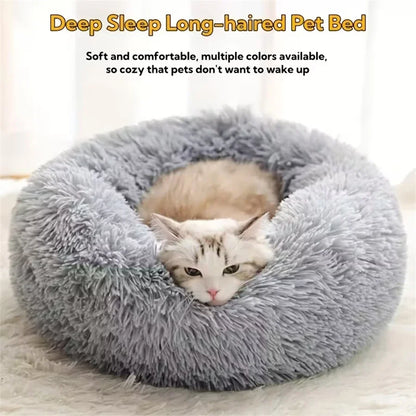 Faux Fur Donut Cat Bed